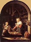 Gerrit Dou The Grocers Shop painting